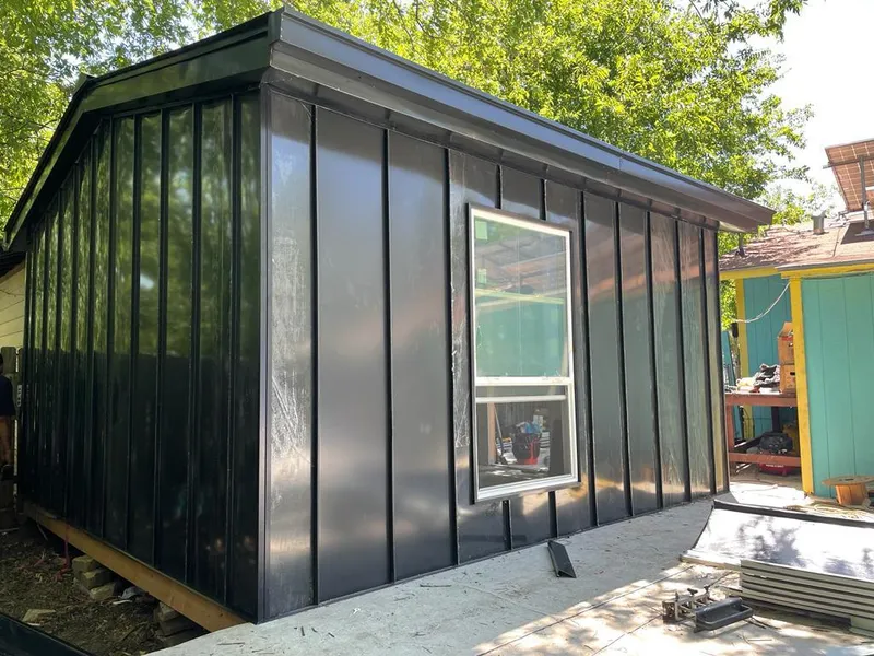 Black standing seam metal wall panels for Metal Roof Installation in Tracyton