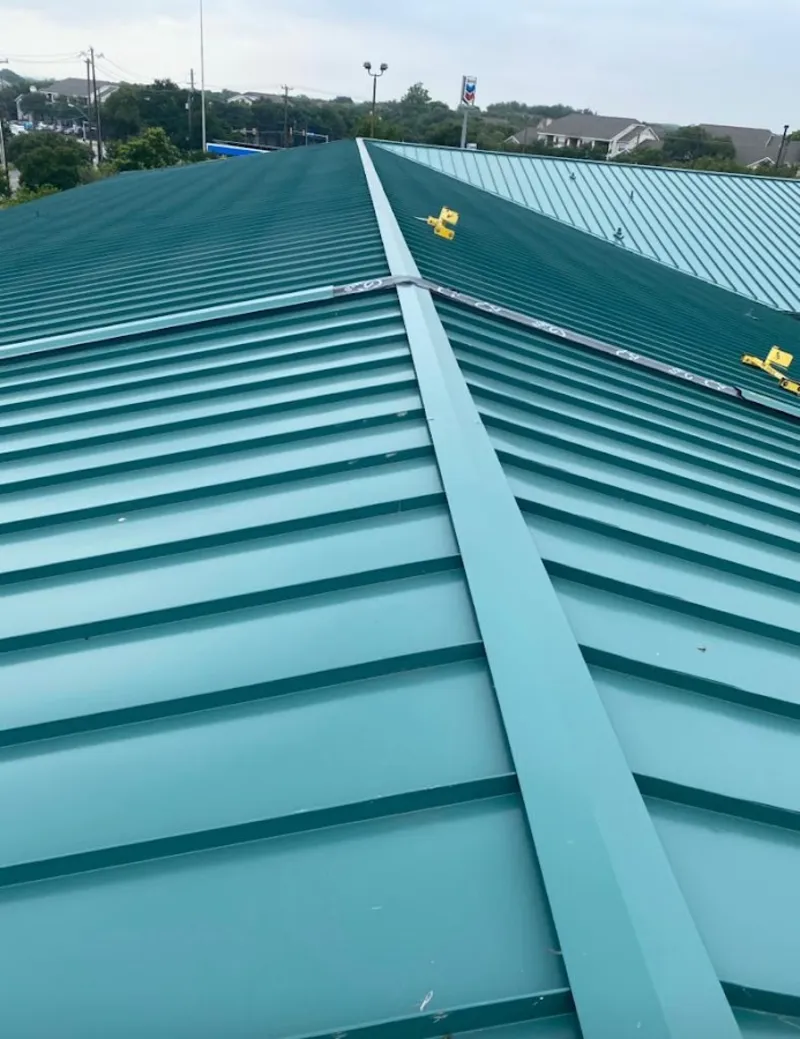 Green commercial metal roof ridge and valley for Metal Roof Repair in Tracyton